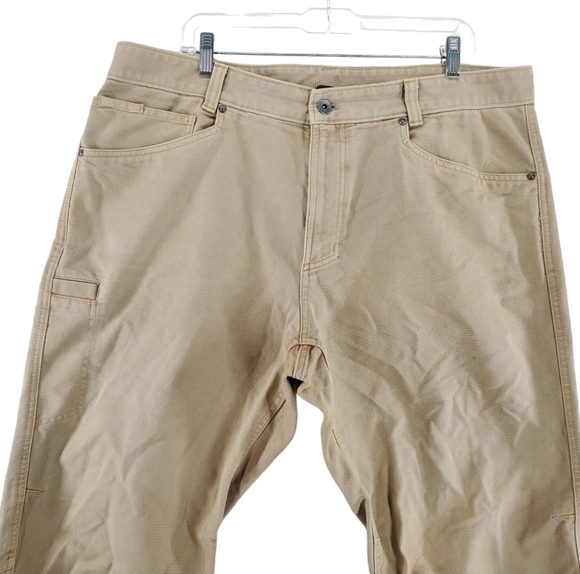 North Face Duck Canvas Workwear Utility Brush Pants Men 38 Khaki Relaxed (40x32) - Picture 2 of 14